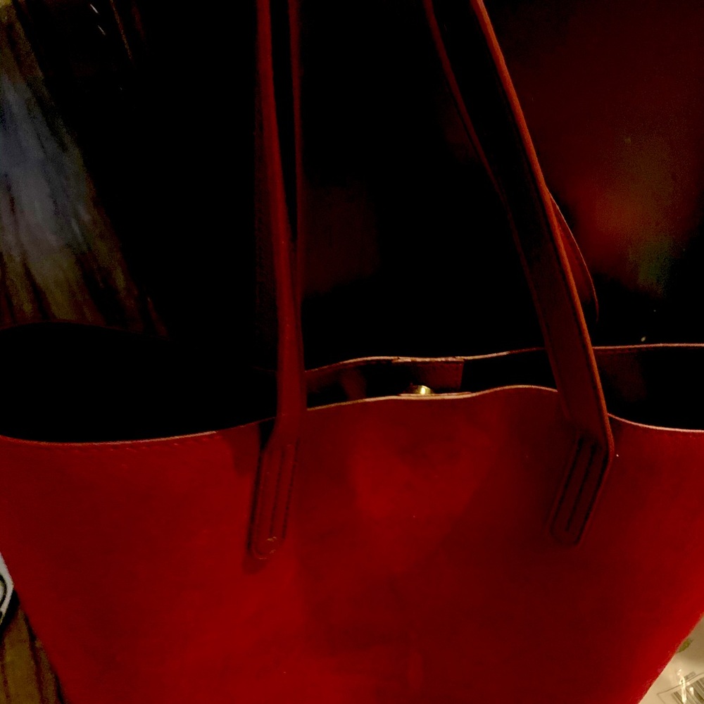 Maroon Suede Handbag